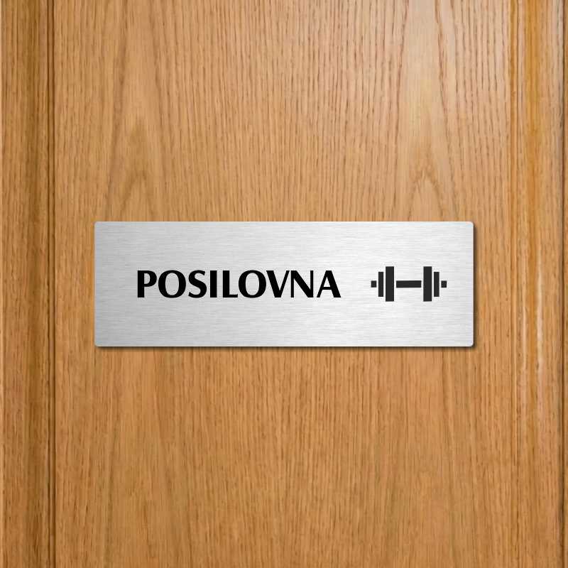 Posilovna, 200x66mm, stříbrná popiska 